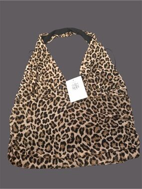 *new* LA Express Leopard Print Halter Neck Top